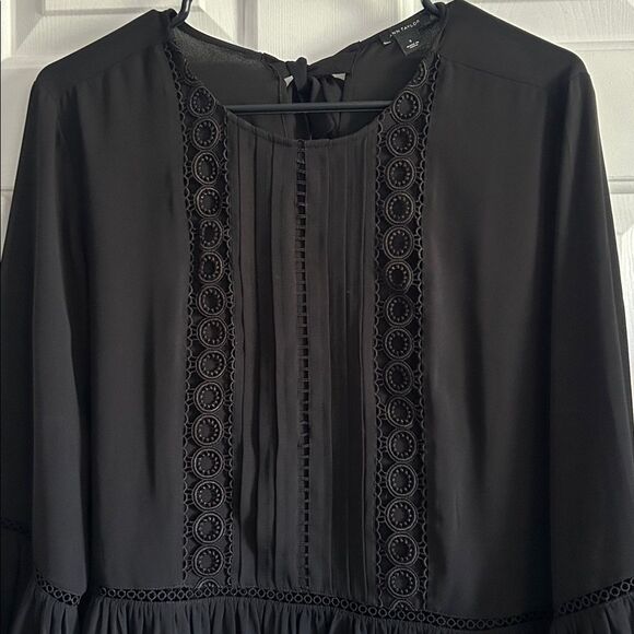 Ann Taylor Peplum Ruffle Sleeve Boho Blouse Top Size S - Picture 5 of 8
